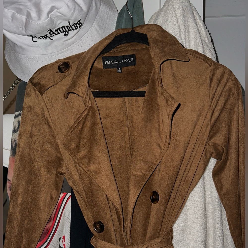 kendall & kylie jenner jacket velvet tan